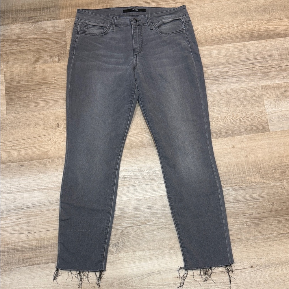 Joe’s Jeans Women's Gray Frayed Hem Jeans, Size 30, Style - The Skinny